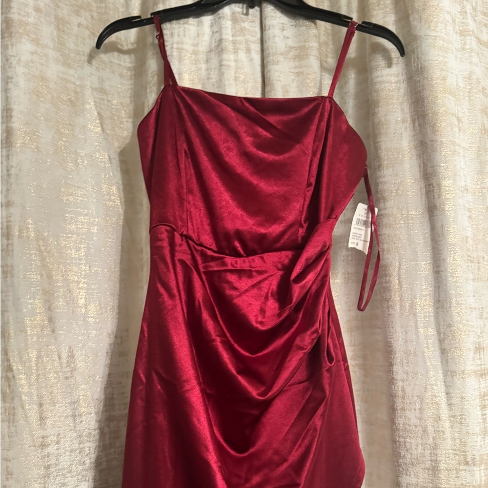 Burgundy maxi dress - prom/ wedding guestt dress